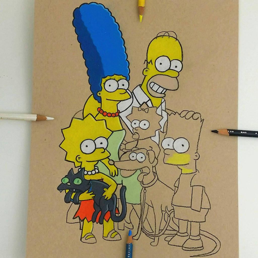 Simpw Drawings The Simpsons drawing by AllanDavisArt by AllanDavisArt on DeviantArt