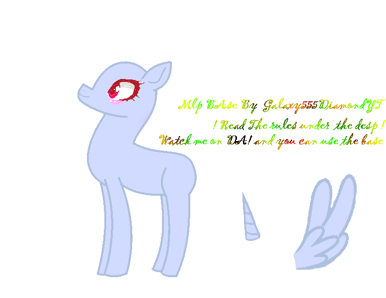 Mlp Base (With wing and horns) by GalaxyDiamontyYT on DeviantArt