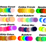 COLOR PALETTES (color ADOPTABLES NEED HOME)