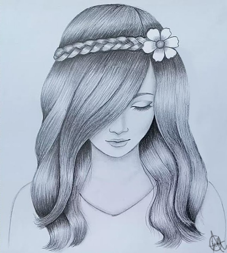 Cute girl drawing