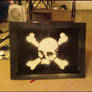 Carboard spray pirate stencil