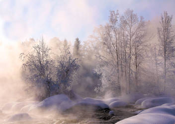 Foggy river