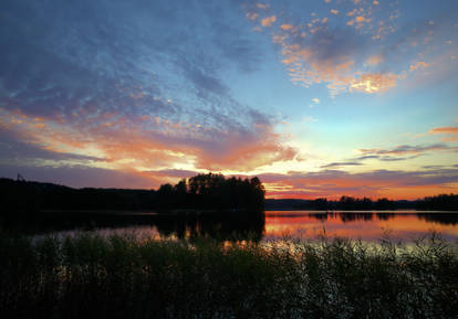 August sunset in Finland