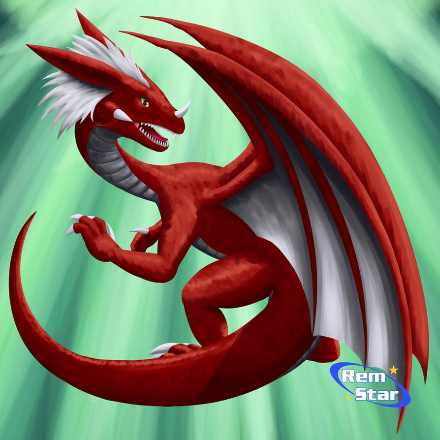 Green-Eyes Red Dragon