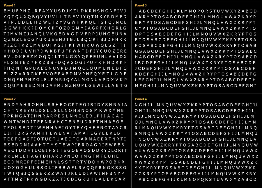 Reference - Kryptos all Panels by erutan2099 on DeviantArt