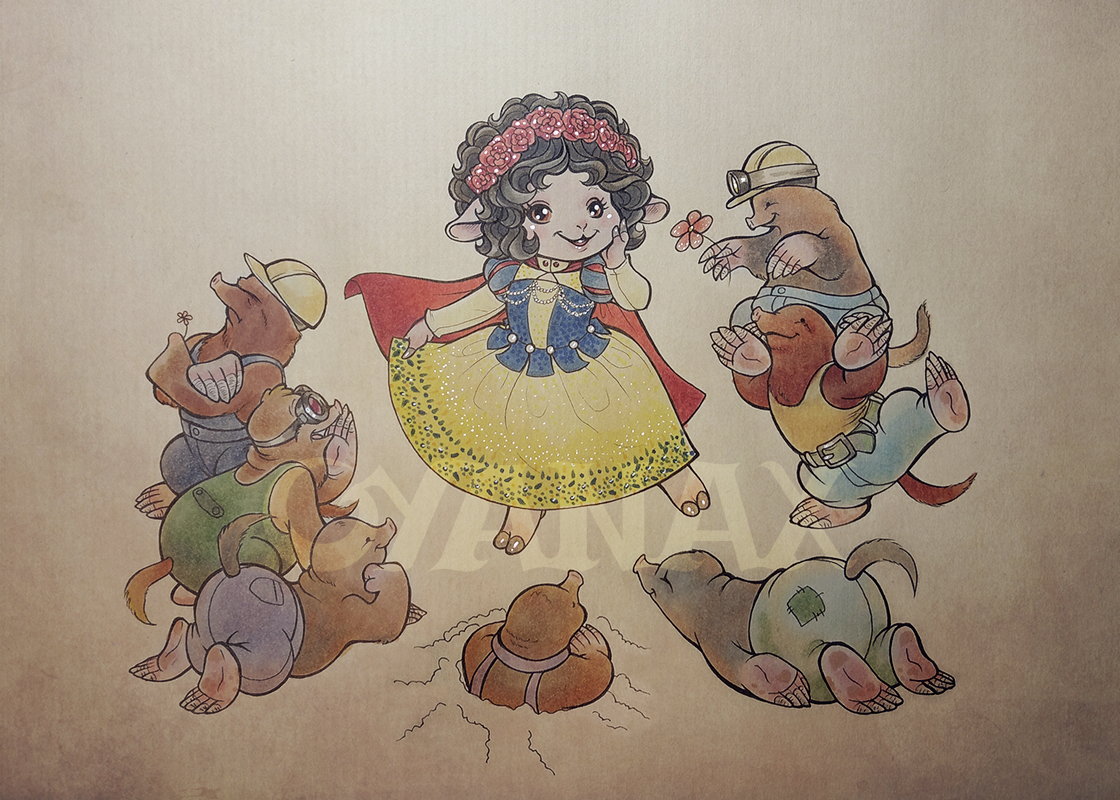 Snow White and the seven Moles