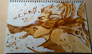 Ekko, the Boy Who Shattered Time- coffee painting