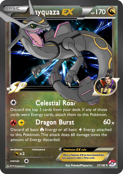 Shiny Rayquaza card by Jesusclon on DeviantArt