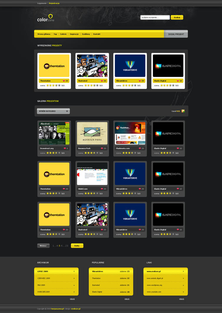 Free 'ColorZone' .PSD template by eminet