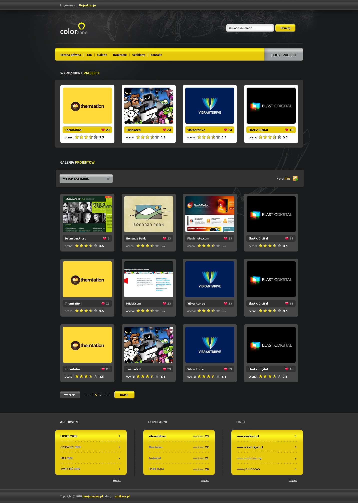 Free 'ColorZone' .PSD template by eminet