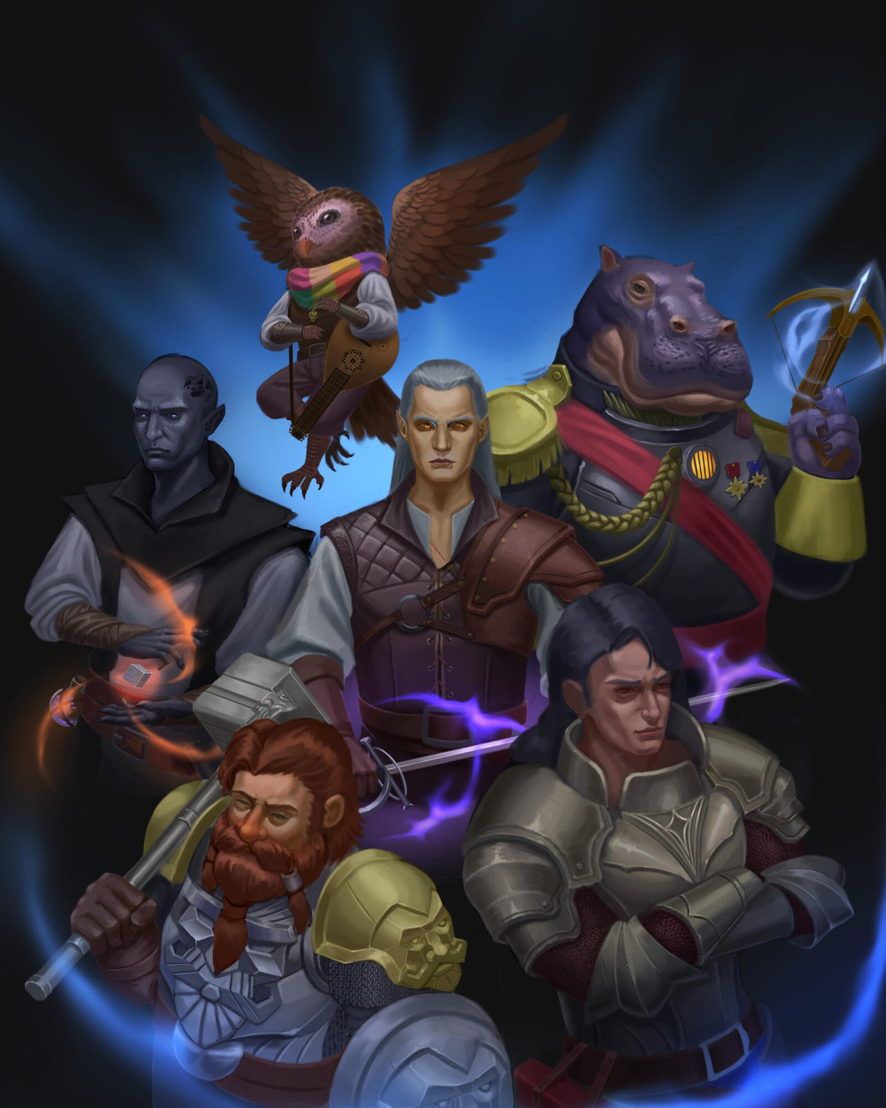 Dnd Point Group Example DnD group portrait ( Commission open ) by TAEteam on DeviantArt