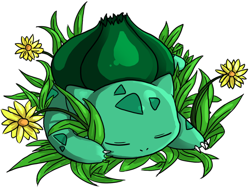 Sleeping Bulbasaur by dragonicwolf on DeviantArt