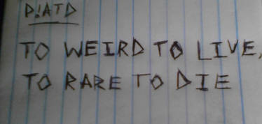 Too Weird To Live, Too Rare To Die