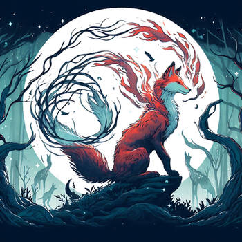 The Fox In Moonlight