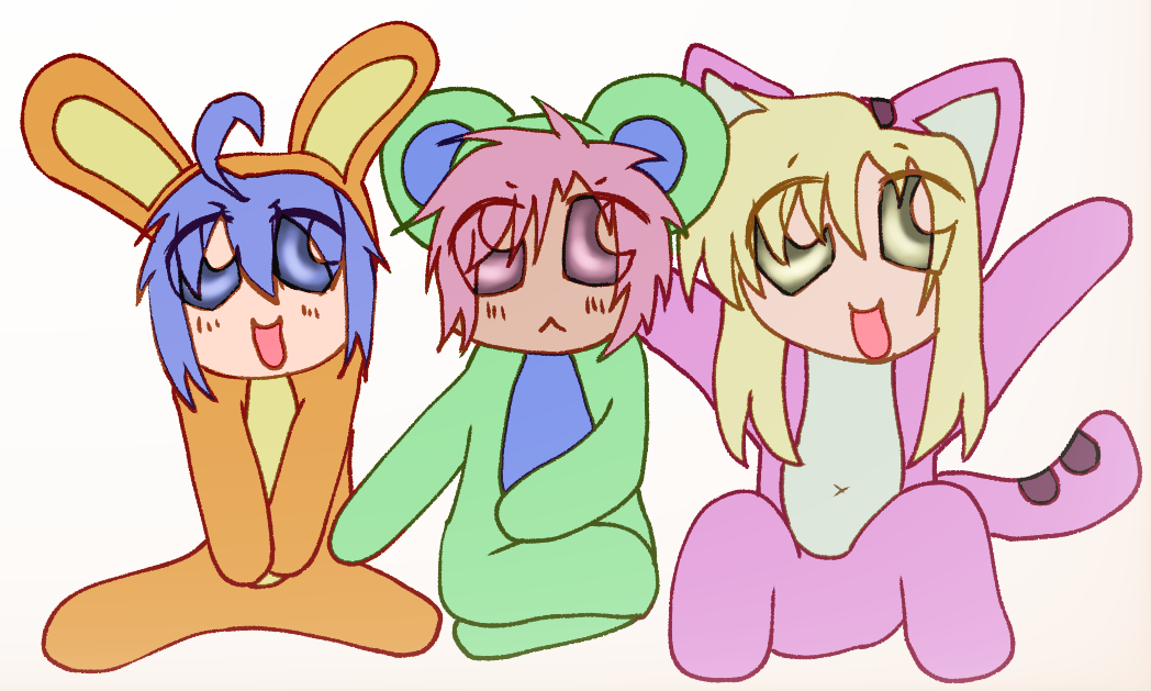 the trio in pjs!!!
