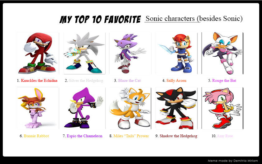 What are some of your favorite obscure Sonic Characters?