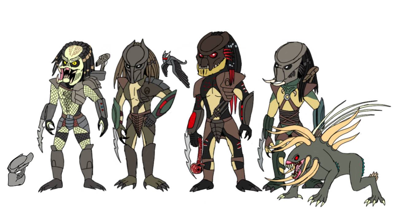 Predators Three Main Predators The Four Predators from Predators by DinosaurRaptorMan on DeviantArt