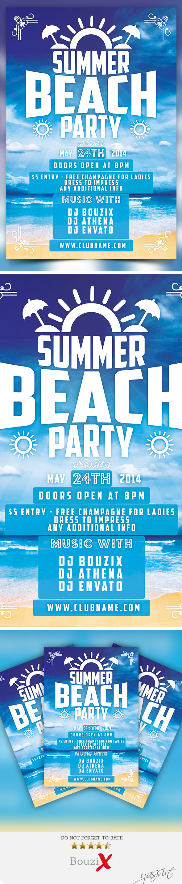 Summer Beach Party Flyer Template