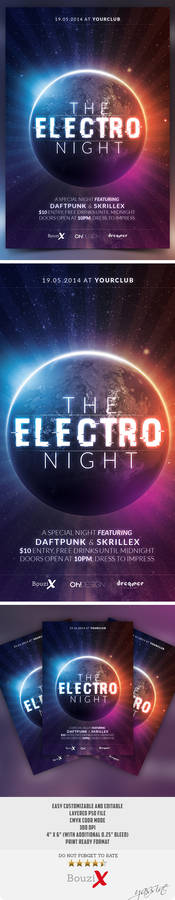 The Electro Night Flyer Template