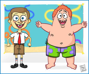 Spongebob and Patrick human version