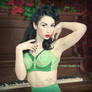 Christmas Pinup in Green