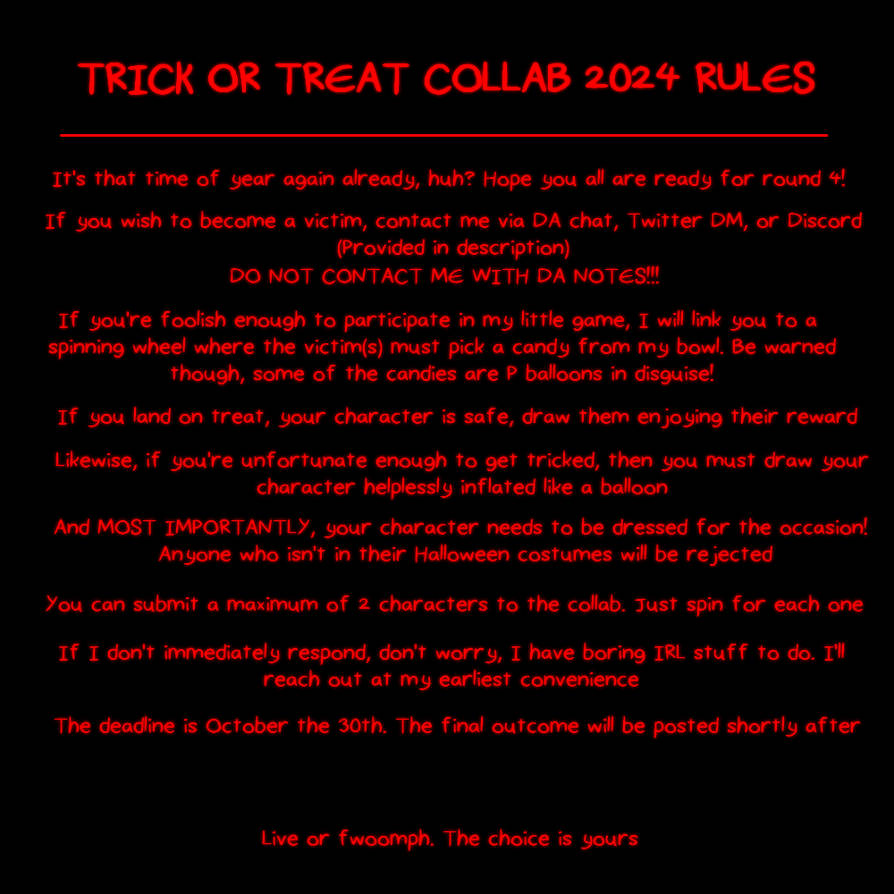 Halloween Collab 2024 Rules