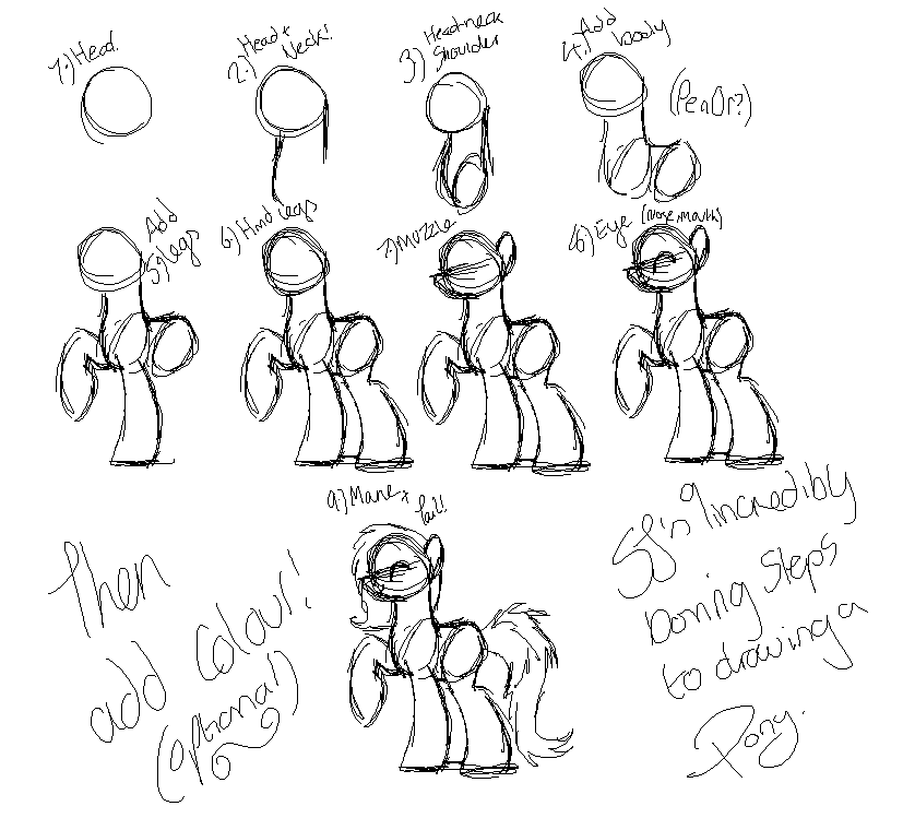 MLPFIM Steps to drawing a pony