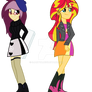 Lannie Lona and Sunset Shimmer Equestria Girls