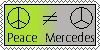 One Line Makes A Difference - Peace Mercedes Stamp