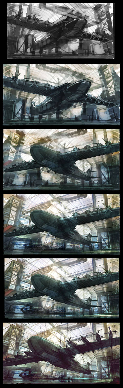 Hyper G One - hangar steps by Hideyoshi