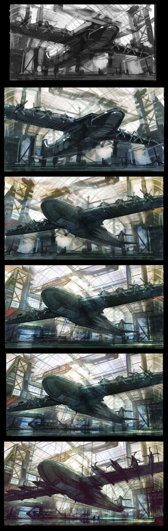 Hyper G One - hangar steps by Hideyoshi