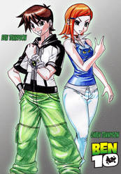Ben and Gwen Tennyson by jadenkaiba