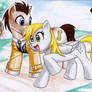 Commission: Doctor Whooves and Derpy Hooves