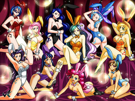 Commission: MLP Bunny Bikini Girls