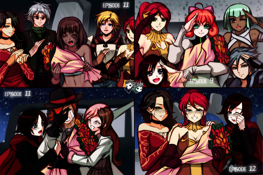 QUICK SKETCHWORK - RWBY Volume 3 Thank you flowers by jadenkaiba