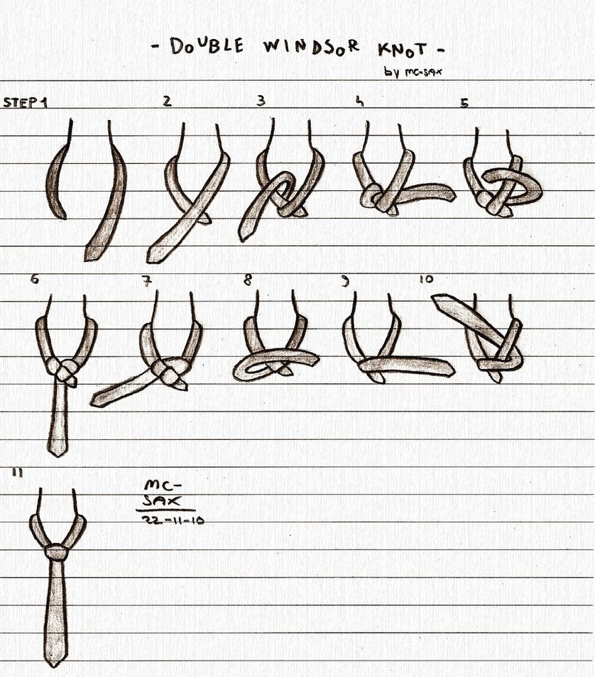 Double Windsor Tie Knot By Jailhouse6240 On Deviantart Double Windsor Tie Knot By Jailhouse6240 On Deviantart