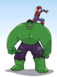 hulk and spiderman