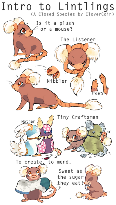 Introduction To Lintlings (A Closed Species) by Pillowing-Archive