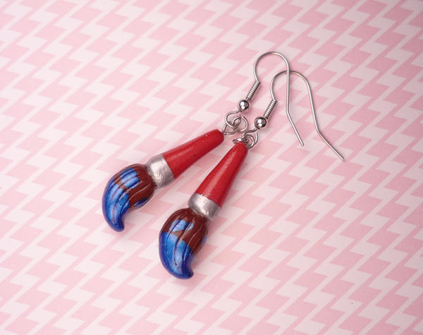 Paintbrush Earrings Commission