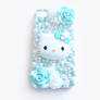 Blue and White Hello Kitty Decoden iPhone Case