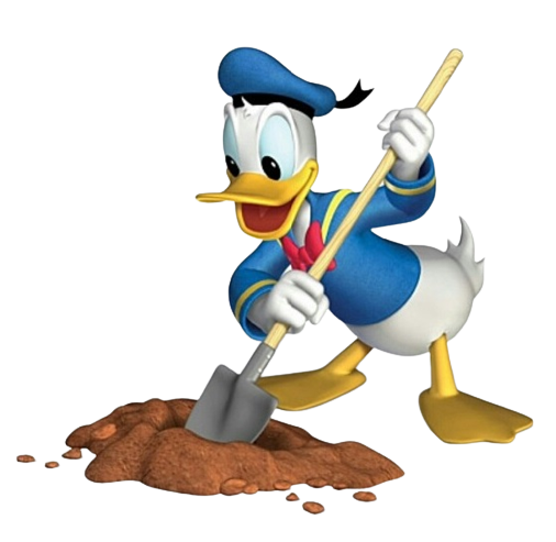 Donald Duck digging PNG by NAUFALISBACK on DeviantArt