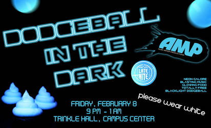 Dodgeball in the Dark - Flyer