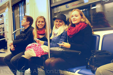 A ride on the METRO with friends.