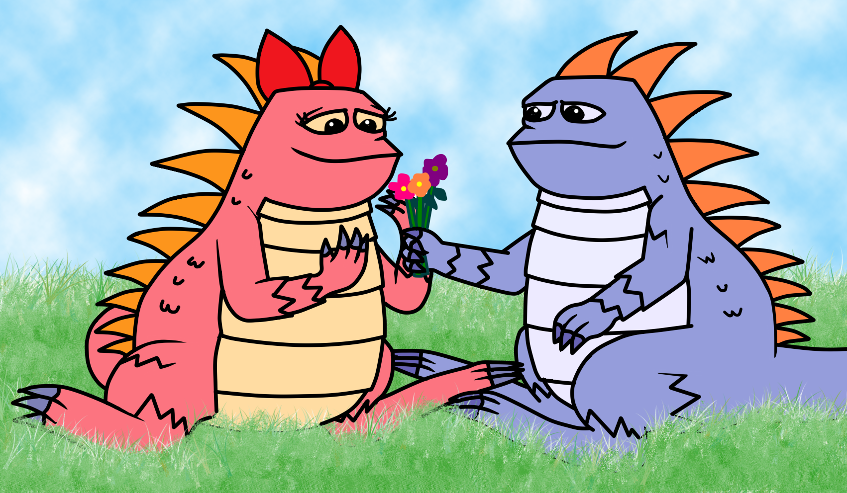 Godzillas Dexter and Blossom