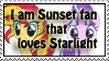 Sunset and Starlight fan -stamp