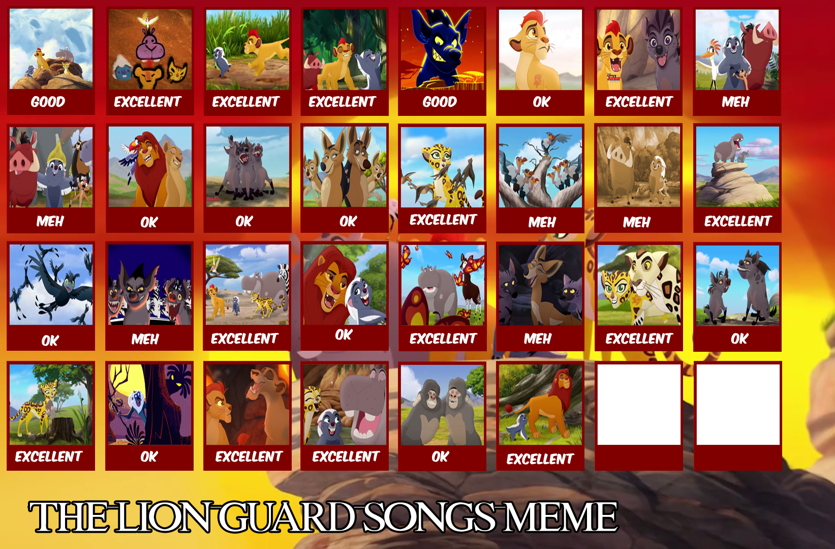 The Lion Guard songs Meme by MajkaShinoda626 on DeviantArt