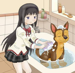 The bath time