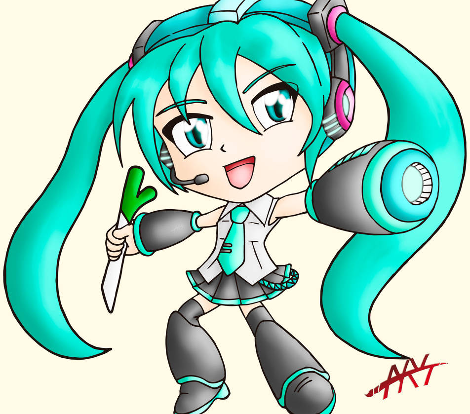 Chibi Mega Mega Miku - Chibi fanart by ARS by ARSXART on DeviantArt