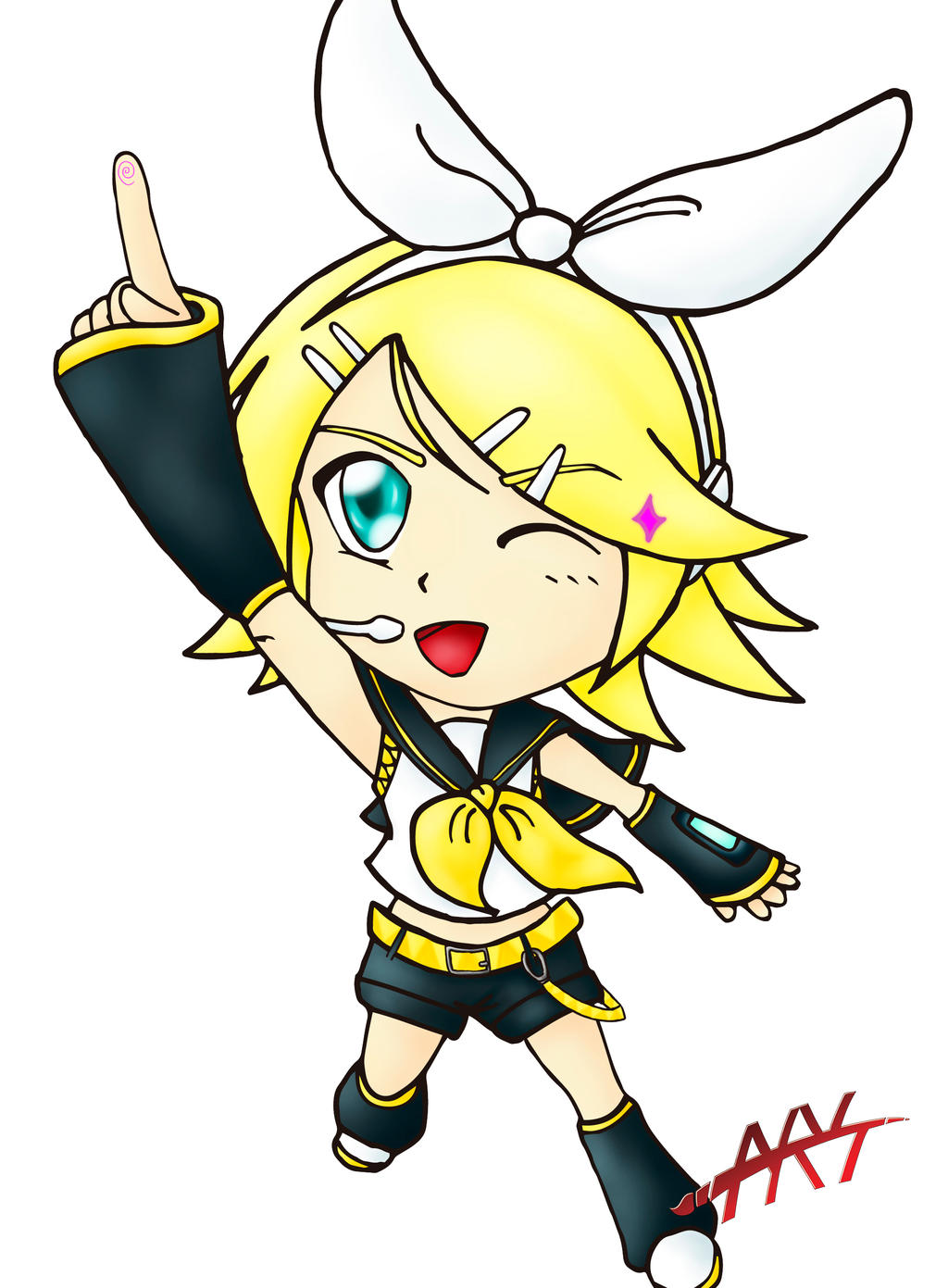 Chibi Rin Fanarrt Kagamine Rin - vocaloid chibi fan art - ARS by ARSXART on DeviantArt
