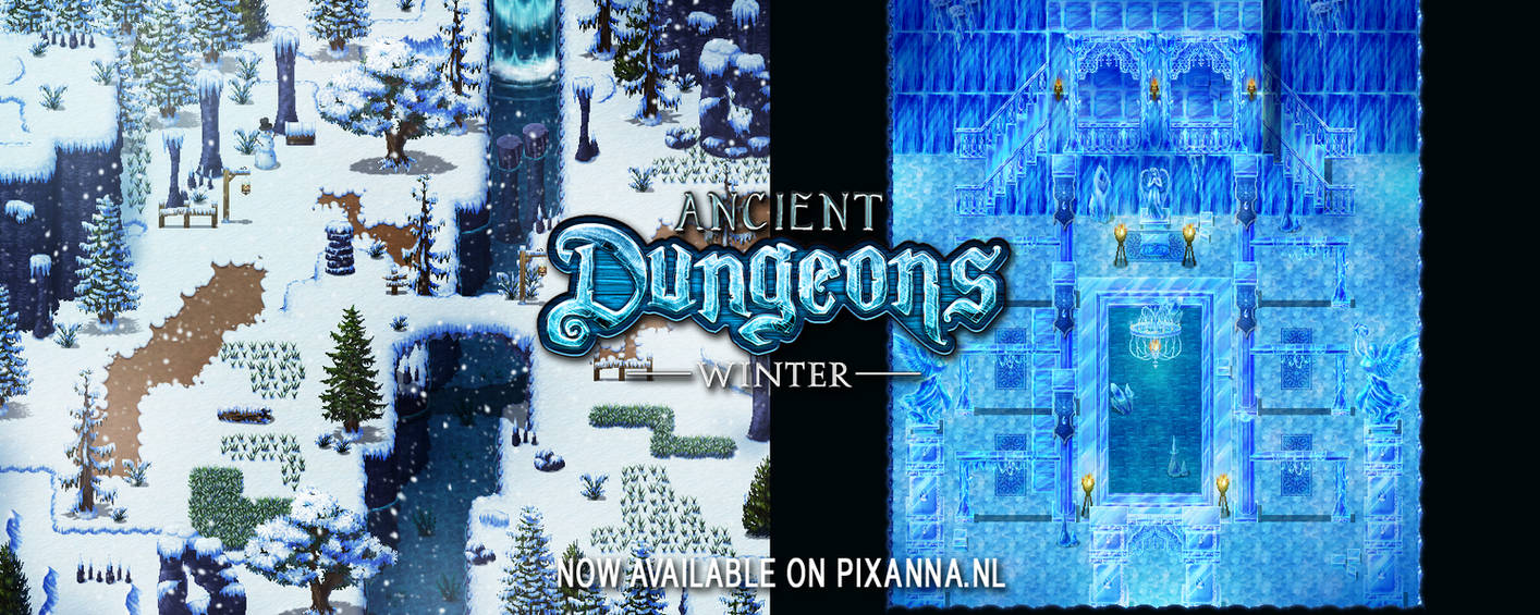 Ancient Dungeons: Winter tileset by PinkFireFly